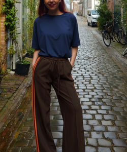 JOSJE TRACKING PANTS - BROWN/ORANGE