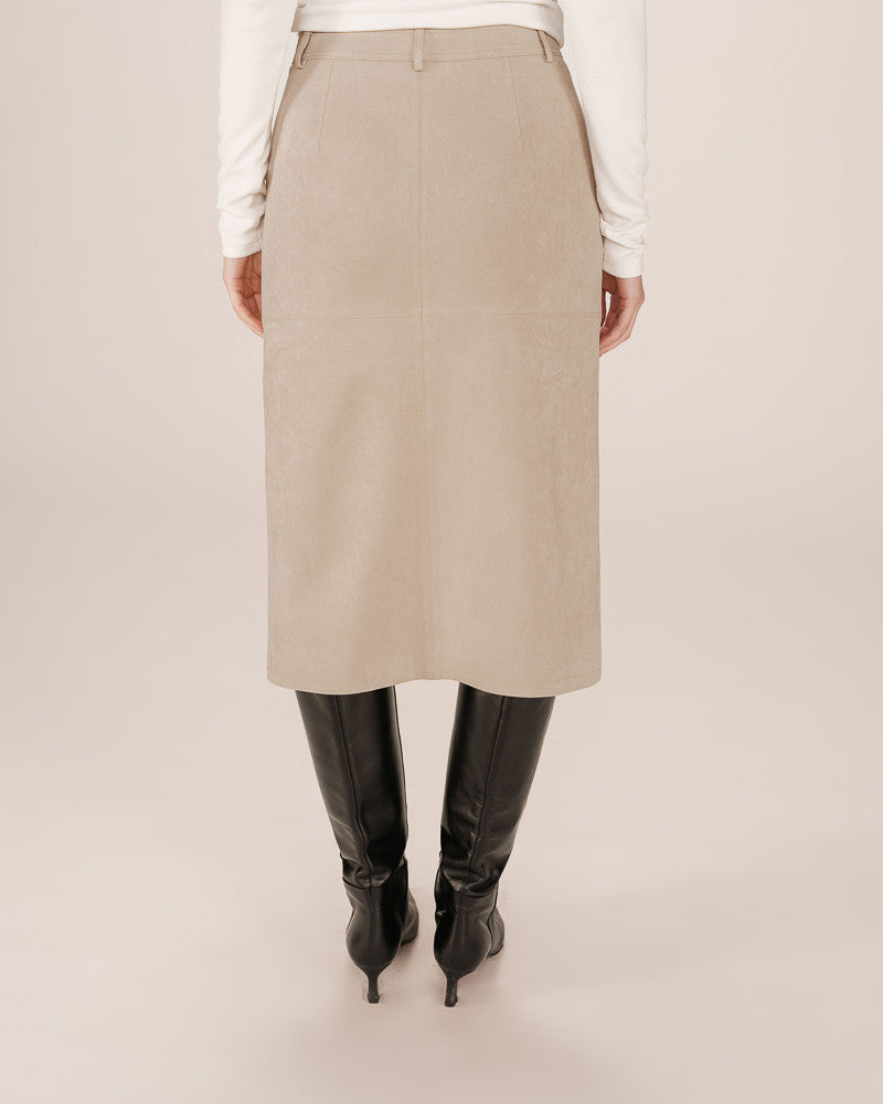 GRACE & MILA | SORRY MIDI SKIRT - TAUPE
