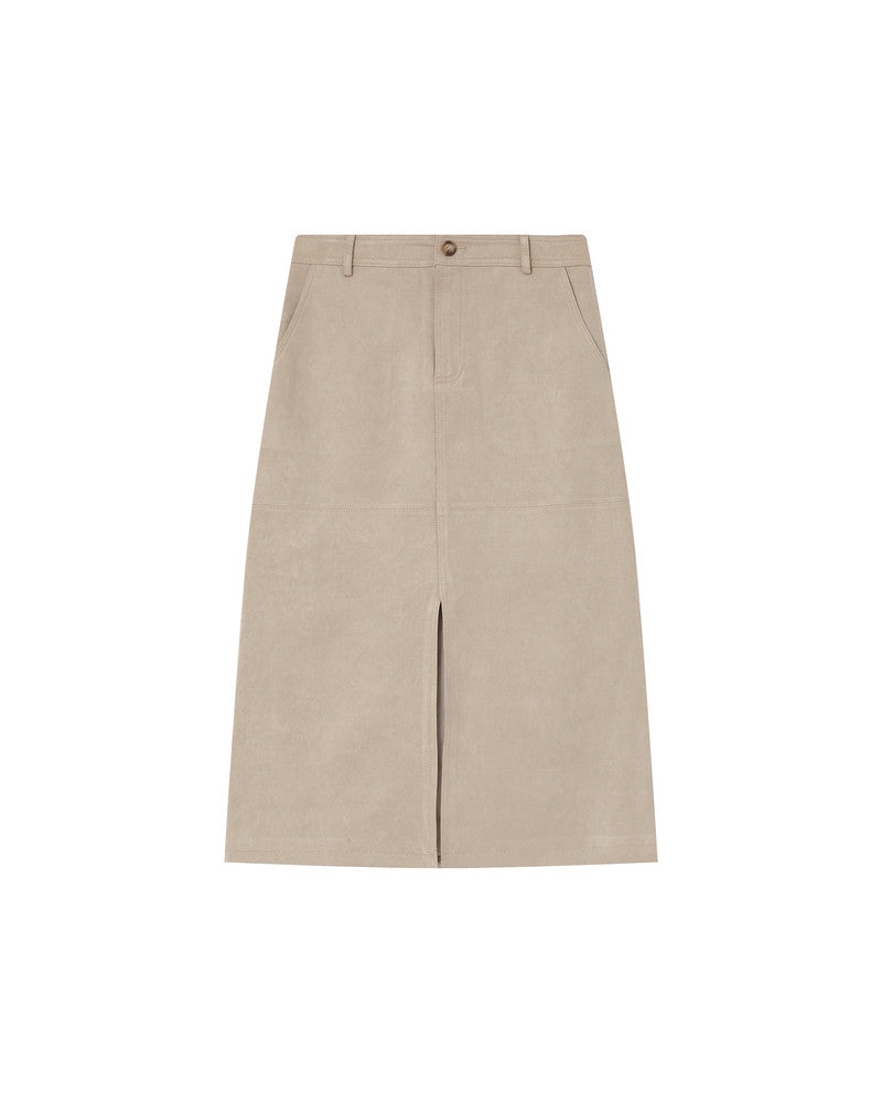 GRACE & MILA | SORRY MIDI SKIRT - TAUPE