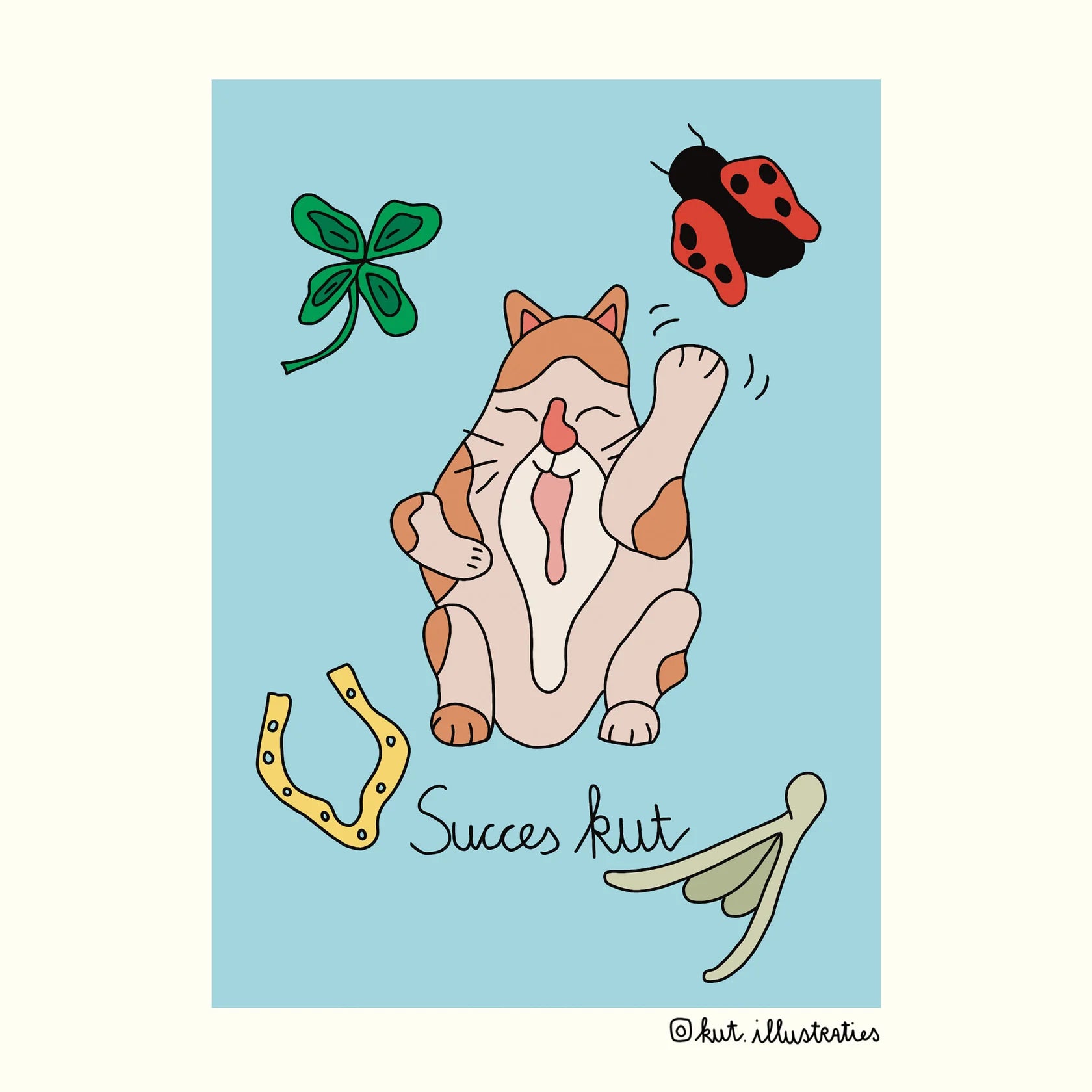 KUT. Illustraties | A6 KAART - SUCCES KUT