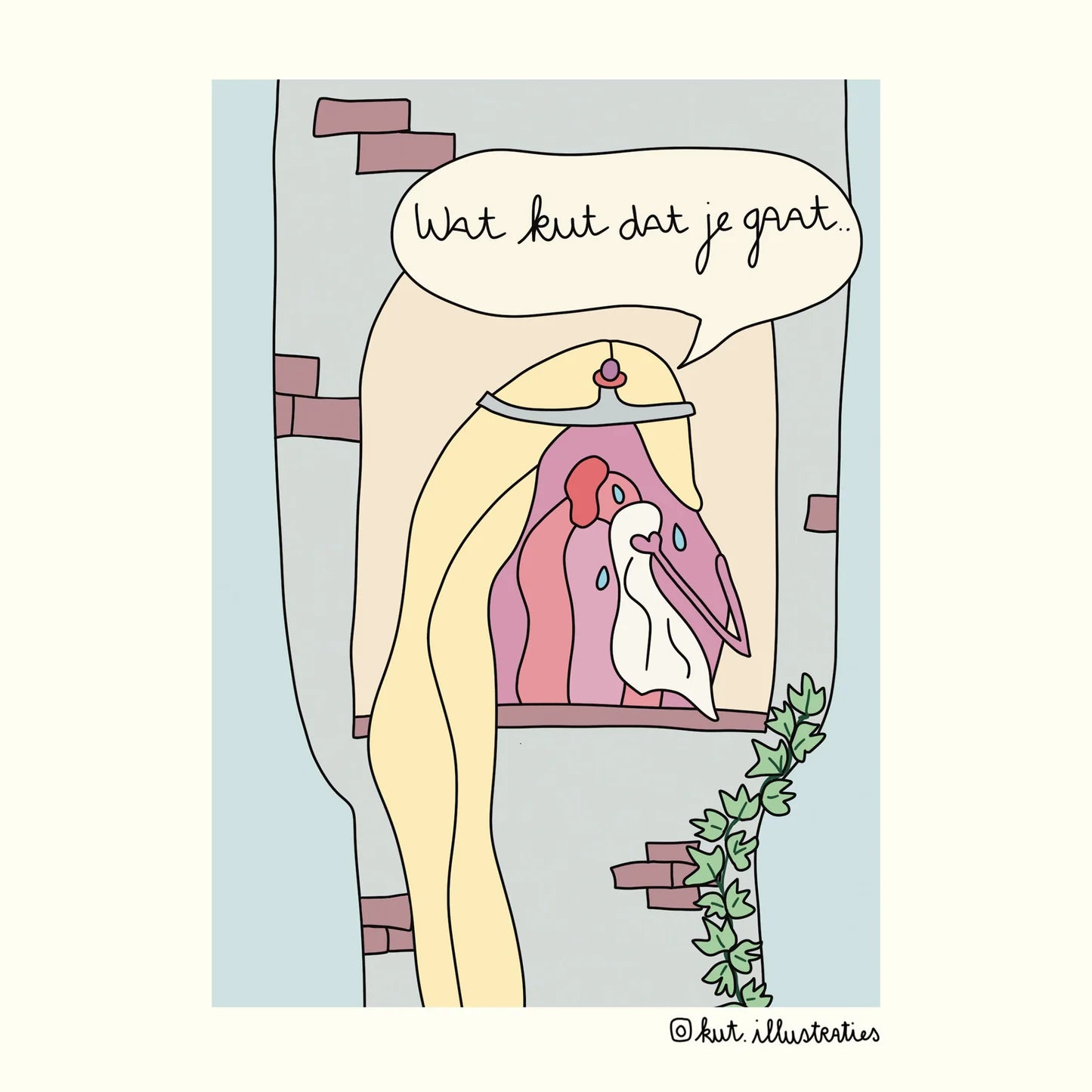 KUT. Illustraties | A6 KAART - WAT KUT DAT JE GAAT