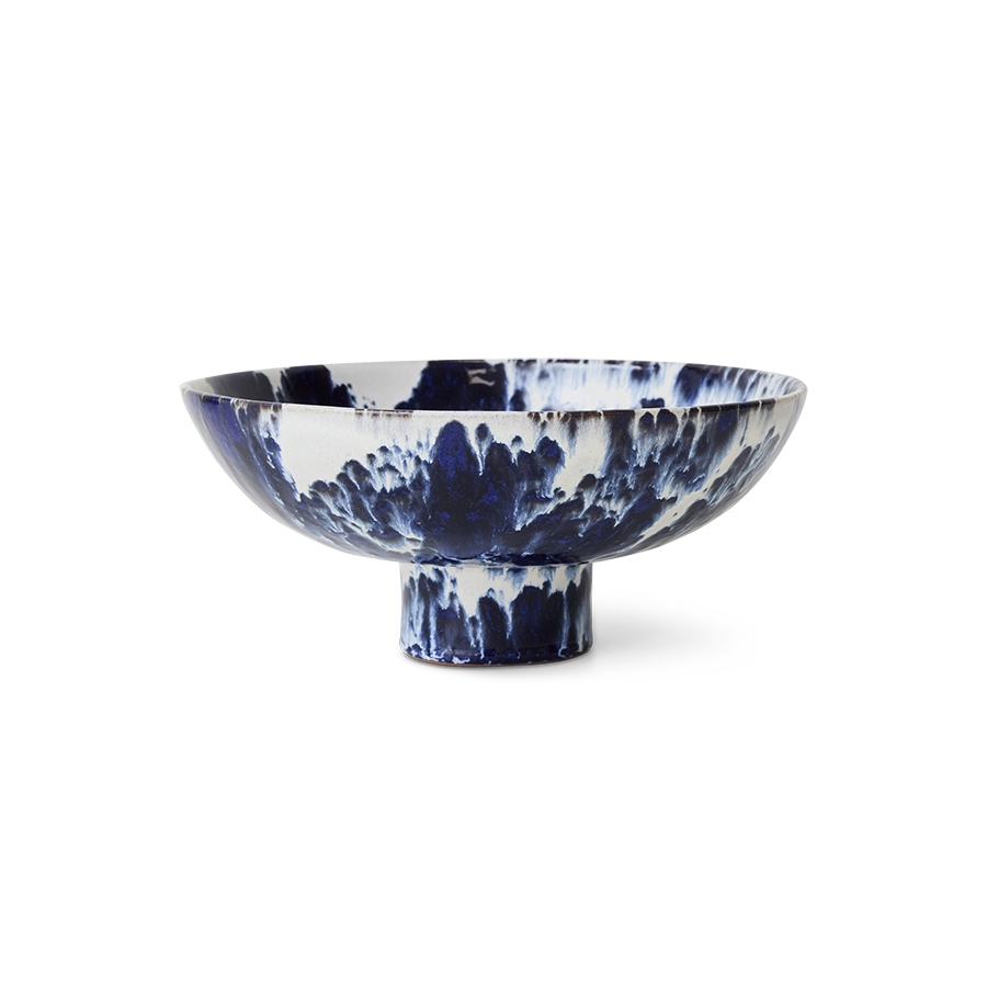 HKliving | 70S BOWL ON BASE - INDIGO