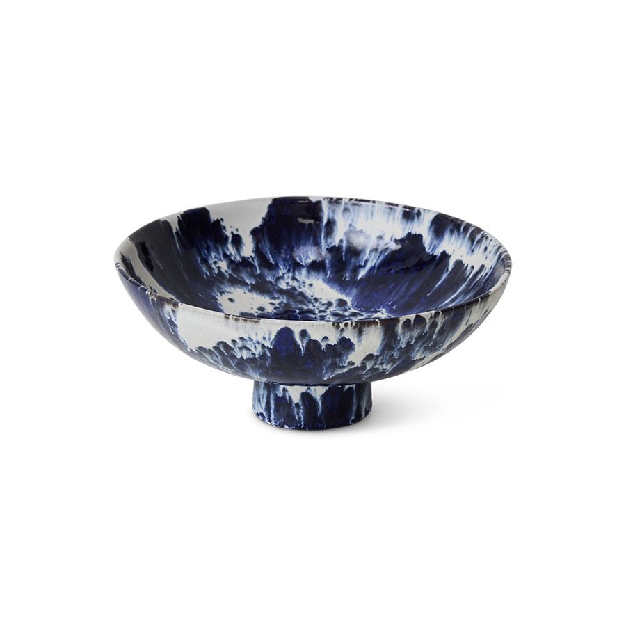HKliving | 70S BOWL ON BASE - INDIGO