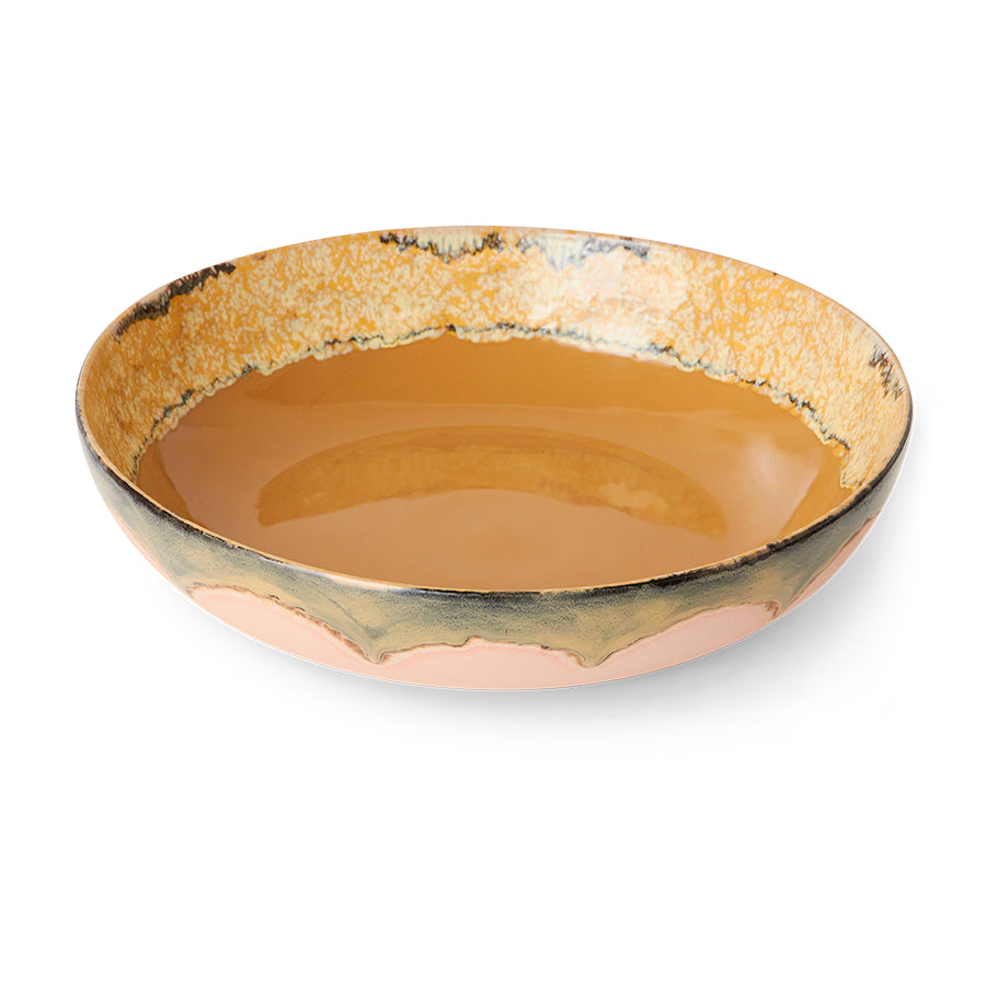 HKliving | 70S CERAMICS SALAD BOWL - SUNFLOWER