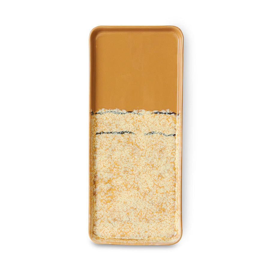 HKliving | 70S CERAMICS: CAKE TRAY - SUNBEAM