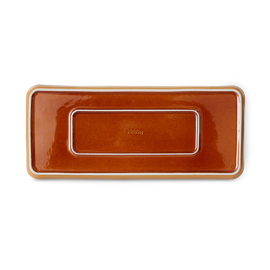 HKliving | 70S CERAMICS: CAKE TRAY - SUNBEAM