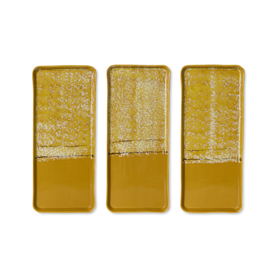 HKliving | 70S CERAMICS: CAKE TRAY - SUNBEAM