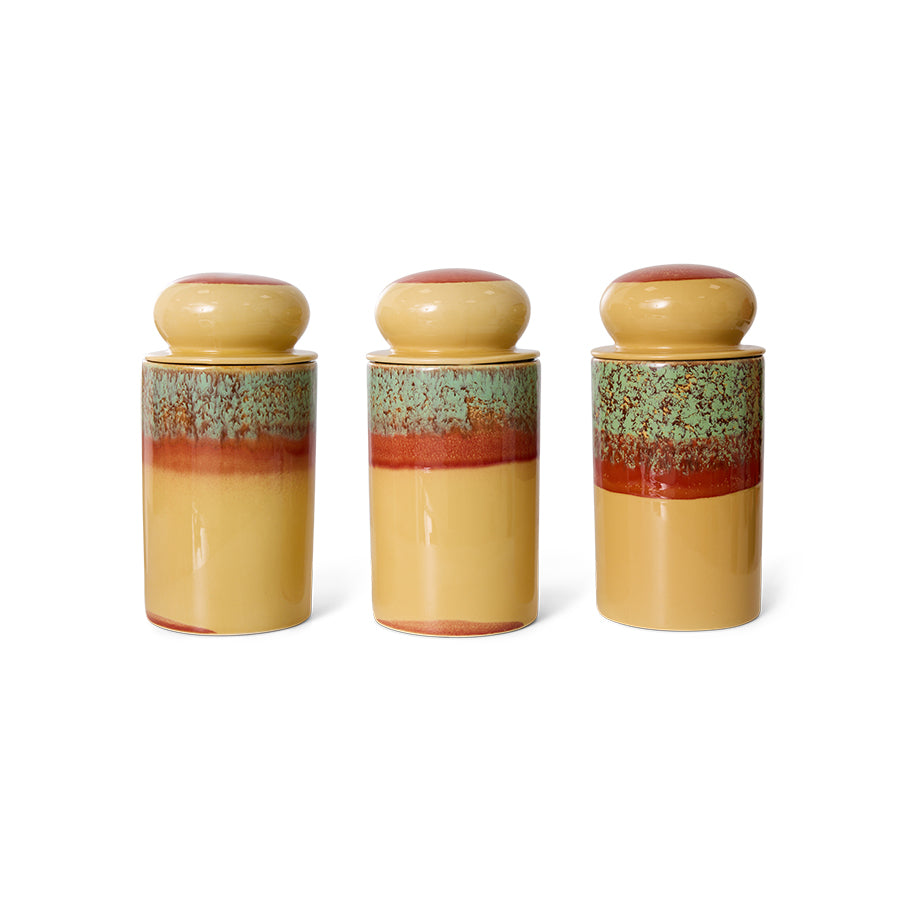 HKliving | 70S CERAMICS: STORAGE JAR - COVE