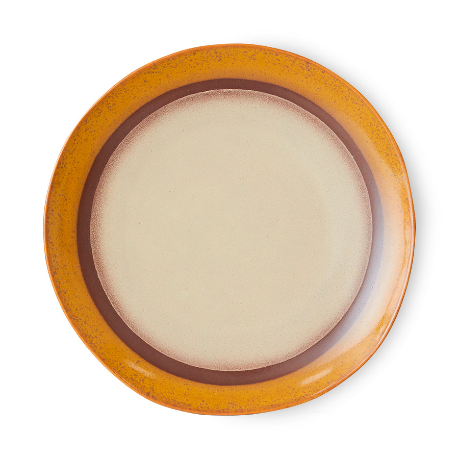 HKliving |70S CERAMICS: DINNER PLATE - COCONUT