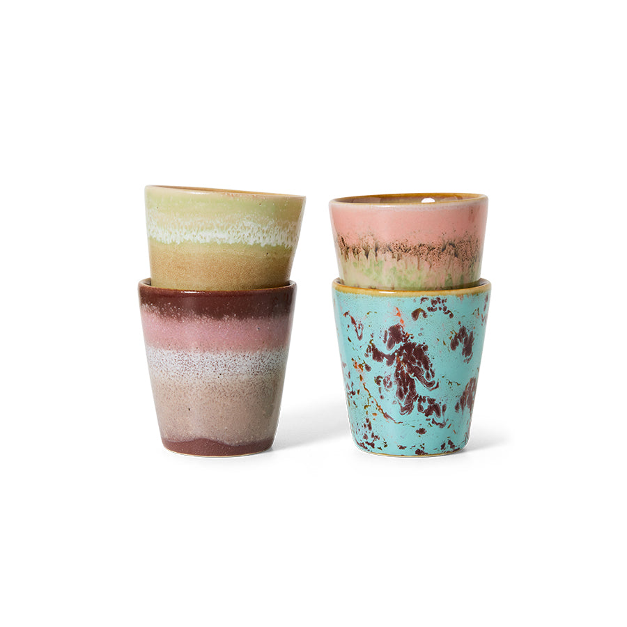 HKliving | 70'S RISTRETTO MUGS - FUTURISM: BLOOM