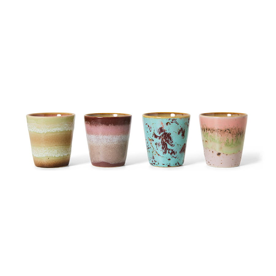 HKliving | 70'S RISTRETTO MUGS - FUTURISM: GLAZE
