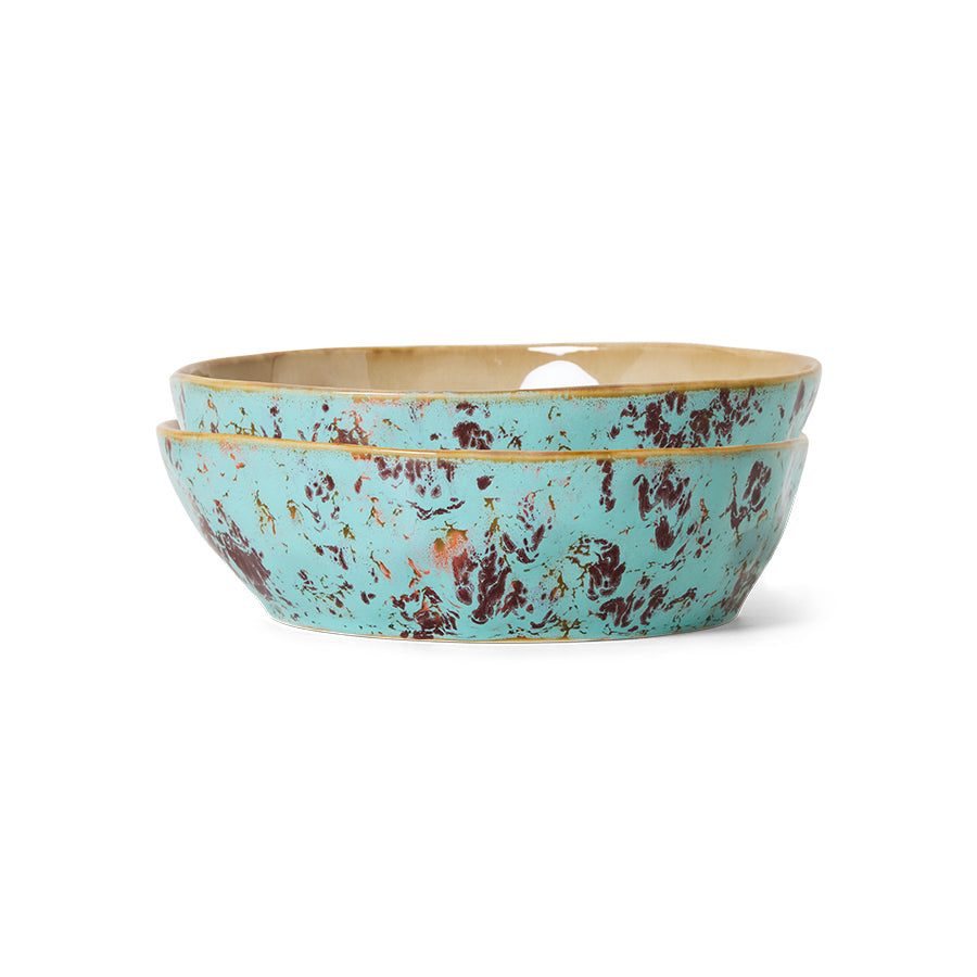 HKliving | 70S CERAMICS: PASTA BOWL - PATINA