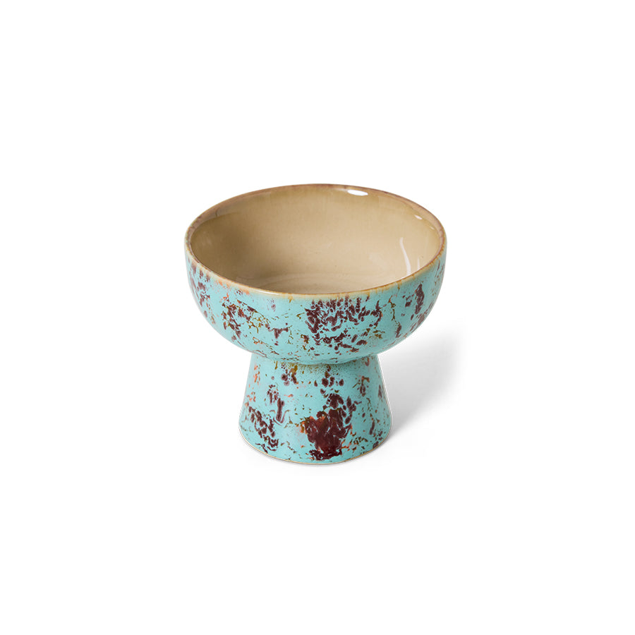 HKliving | 70S CERAMICS: TAPAS BOWL ON BASE S - PATINA