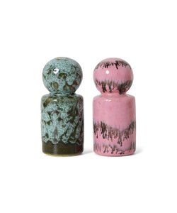 HKliving | 70S CERAMICS: PEPPER & SALT JAR - BAROQUE