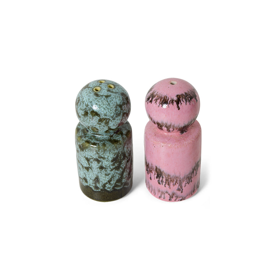 HKliving | 70S CERAMICS: PEPPER & SALT JAR - BAROQUE