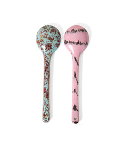 HKliving | 70S CERAMICS: SERVING SPOONS - SPRINKLE (2pcs)