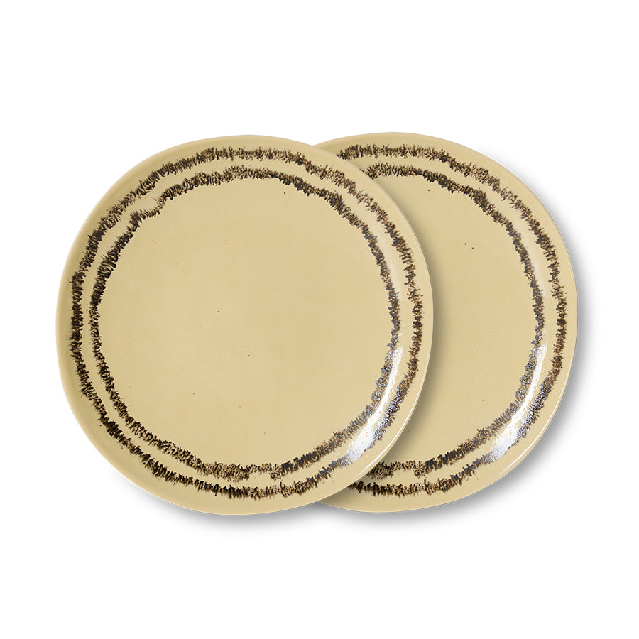 HKliving | 70S CERAMICS: SIDE PLATE - VANILLA