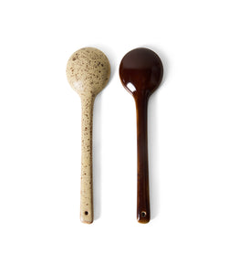 HKliving | 70S CERAMICS: SERVING SPOONS - HILLS (2pcs)