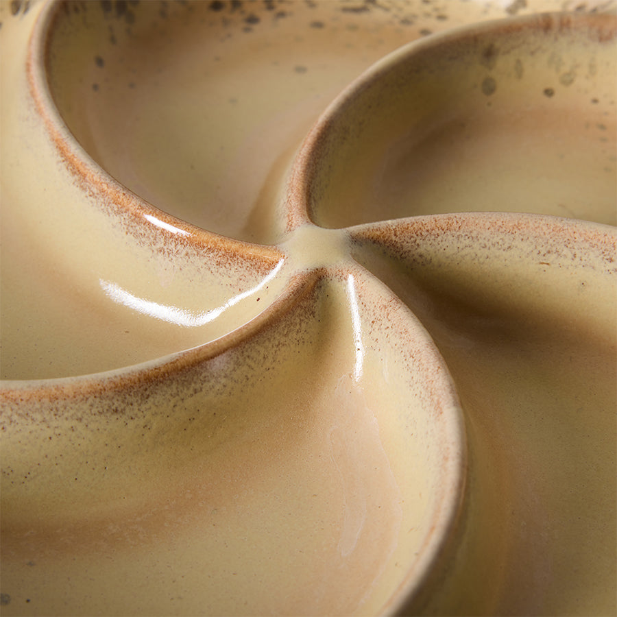 HKliving | 70S CERAMICS: SNACK TRAY - GRIT