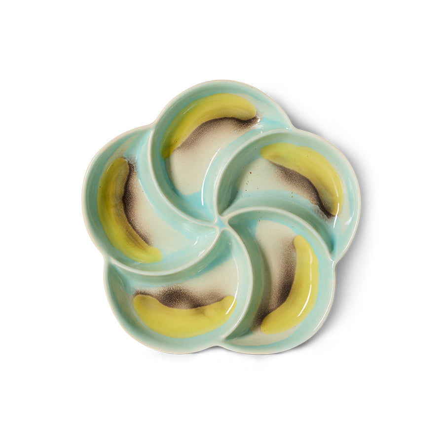 HKliving | 70S CERAMICS: SNACK TRAY - GLINT