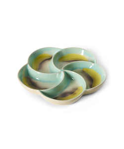 HKliving | 70S CERAMICS: SNACK TRAY - GLINT