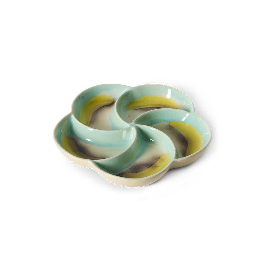 HKliving | 70S CERAMICS: SNACK TRAY - GLINT