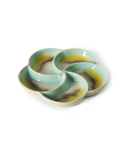 HKliving | 70S CERAMICS: SNACK TRAY - GLINT