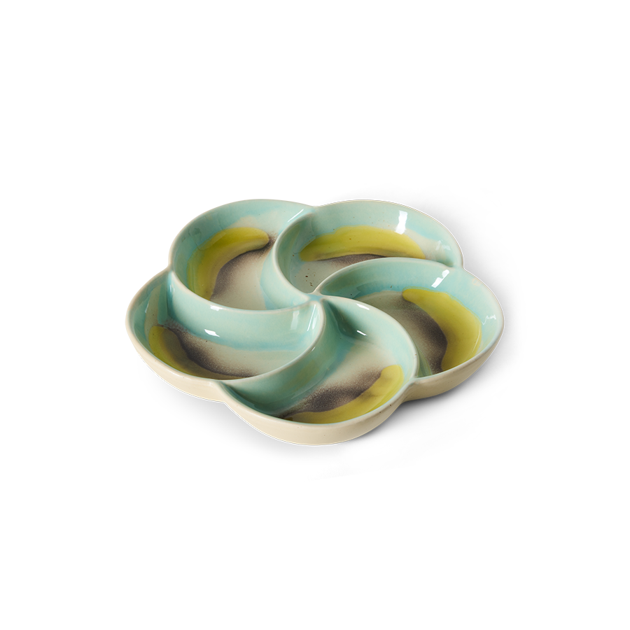 HKliving | 70S CERAMICS: SNACK TRAY - GLINT