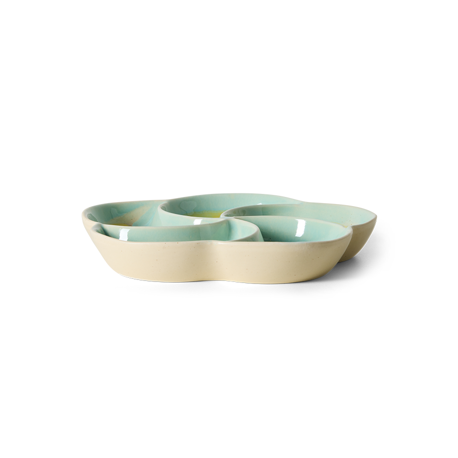 HKliving | 70S CERAMICS: SNACK TRAY - GLINT