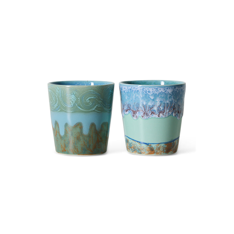 HKliving | 70S CERAMICS: VAN GOGH COFFEE MUG - SELF PORTRAIT (set of 2)