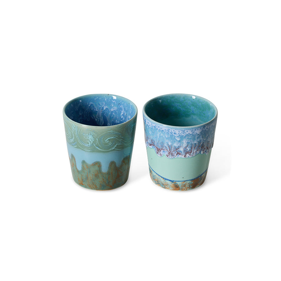 HKliving | 70S CERAMICS: VAN GOGH COFFEE MUG - SELF PORTRAIT (set of 2)