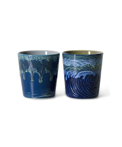 HKliving | 70S CERAMICS: VAN GOGH COFFEE MUG - STARRY NIGHT (set of 2) (kopie)