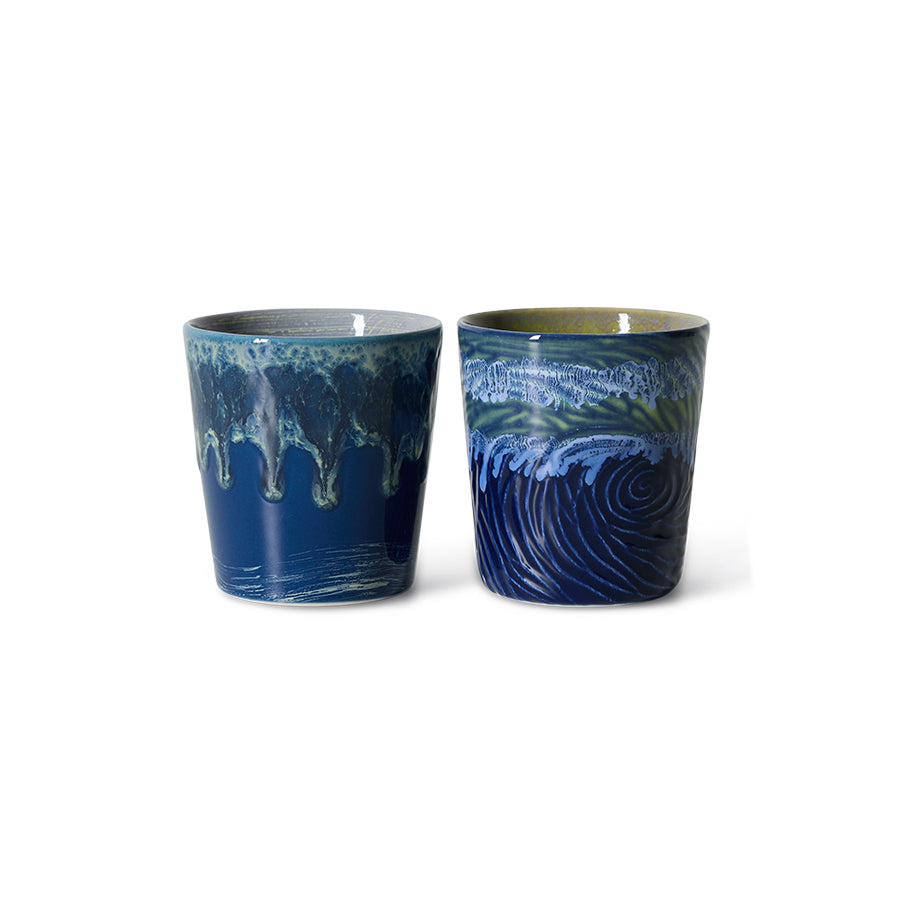 HKliving | 70S CERAMICS: VAN GOGH COFFEE MUG - STARRY NIGHT (set of 2) (kopie)