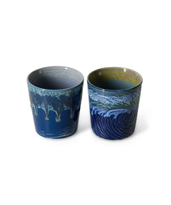HKliving | 70S CERAMICS: VAN GOGH COFFEE MUG - STARRY NIGHT (set of 2) (kopie)