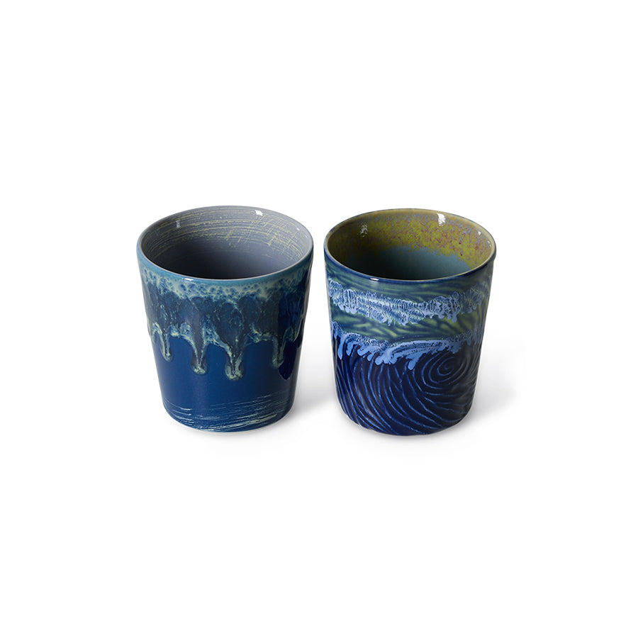 HKliving | 70S CERAMICS: VAN GOGH COFFEE MUG - STARRY NIGHT (set of 2) (kopie)