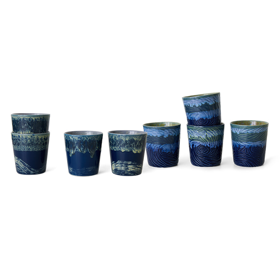 HKliving | 70S CERAMICS: VAN GOGH COFFEE MUG - STARRY NIGHT (set of 2) (kopie)