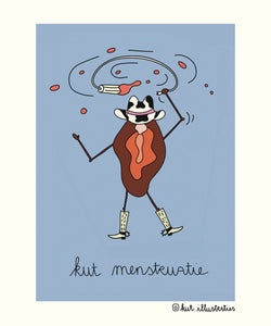 KUT. Illustraties | A6 KAART - KUT MENSTRUATIE