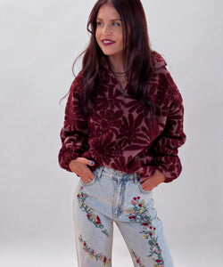 MARIJE FLEECE PULLOVER - BORDEAUX