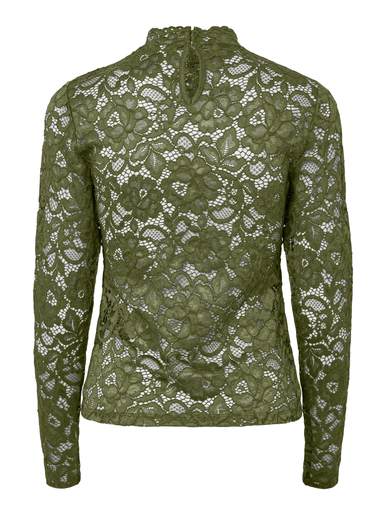 Y.A.S | LACEY LS LACE TOP - SPHAGNUM