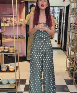 DANI POLKA JUMPSUIT - GREEN