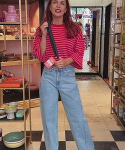 LIBBY BARREL JEANS - BLUE