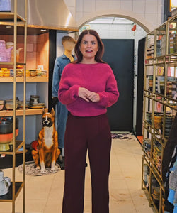 FRANKIE WOOL PULLOVER - FRAMBOISE