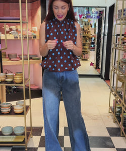MARCY TWO-TONED JEANS - BLUE