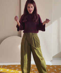 MIGNON WOOL PULLOVER - BORDEAUX