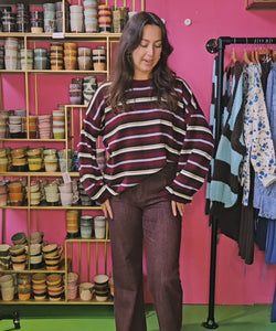 REBEL STRAIGHT LEG JEANS - BORDEAUX