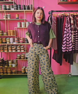 DAISY BARREL JEANS - GREEN