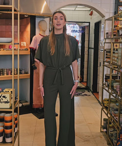 GIRL TURTLENECK JUMPSUIT - KHAKI GREEN