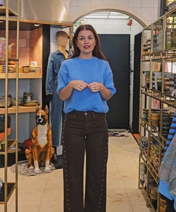 BRYNN WOOL PULLOVER - JEANS BLUE