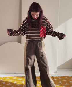 TED STRIPED LONGSLEEVE - BROWN/RED