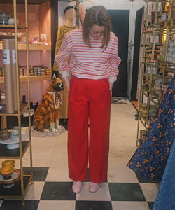 COMPAÑÍA FANTÁSTICA | DOUBLE STRIPE SWEATER - PINK